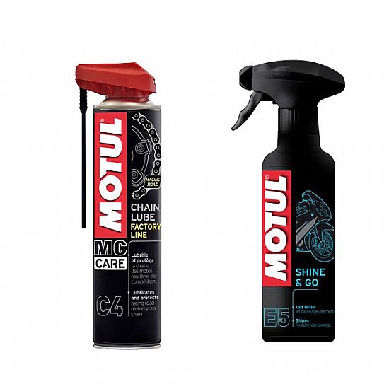 ΣΕΤ ΛΙΠΑΝΤΙΚΟ ΣΠΡΕΙ MOTUL C4 ΚΑΙ SHINE&GO 